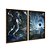 Kit Dois Quadros Decorativos Abstrato Astronauta Observando Burado de Minhoca - Imagem 6