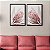 Kit Dois Quadros Decorativos Foto Aproximada Flor Rosa Fundo Branco - Imagem 9