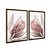 Kit Dois Quadros Decorativos Foto Aproximada Flor Rosa Fundo Branco - Imagem 6