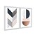 Kit Dois Quadros Decorativos Moderno Contraste Entre Formas Geométricas Abstrato - Imagem 2