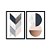 Kit Dois Quadros Decorativos Moderno Contraste Entre Formas Geométricas Abstrato - Imagem 3