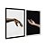 Kit Dois Quadros Decorativos Contraste Entre Mãos - Imagem 2
