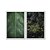 Kit Dois Quadros Decorativos Folha e Floresta Verde - Imagem 1