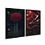Kit Dois Quadros Decorativos Guarda Chuva Vermelho Tons de Vermelho - Imagem 4