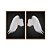 Kit Dois Quadros Decorativos Asas de Anjo Brancas Fundo PRETO - Imagem 5