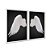 Kit Dois Quadros Decorativos Asas de Anjo Brancas Fundo PRETO - Imagem 2