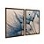 Kit Dois Quadros Decorativos Foto Aproximada Flor Azul Fundo Bege - Imagem 6