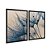 Kit Dois Quadros Decorativos Foto Aproximada Flor Azul Fundo Bege - Imagem 4