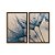 Kit Dois Quadros Decorativos Foto Aproximada Flor Azul Fundo Bege - Imagem 5