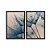 Kit Dois Quadros Decorativos Foto Aproximada Flor Azul Fundo Bege - Imagem 3