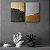 Kit Dois Quadros Decorativos Abstrato Textura Parede Dourado Branco E Preto - Imagem 7