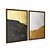 Kit Dois Quadros Decorativos Abstrato Textura Parede Dourado Branco E Preto - Imagem 6