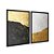 Kit Dois Quadros Decorativos Abstrato Textura Parede Dourado Branco E Preto - Imagem 4