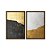 Kit Dois Quadros Decorativos Abstrato Textura Parede Dourado Branco E Preto - Imagem 5