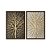 Kit Dois Quadros Decorativos Árvore Dourada Fundo Brando E Preto - Imagem 5