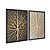 Kit Dois Quadros Decorativos Árvore Dourada Fundo Brando E Preto - Imagem 4