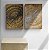 Kit Dois Quadros Decorativos Marcas De Idade Tronco Dourado Preto E Branco - Imagem 7