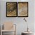 Kit Dois Quadros Decorativos Marcas De Idade Tronco Dourado Preto E Branco - Imagem 9