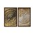 Kit Dois Quadros Decorativos Marcas De Idade Tronco Dourado Preto E Branco - Imagem 5