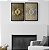 Kit Dois Quadros Decorativos Abstrato Circulos E Ranhaduras Dourados - Imagem 7