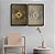 Kit Dois Quadros Decorativos Abstrato Circulos E Ranhaduras Dourados - Imagem 9