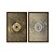 Kit Dois Quadros Decorativos Abstrato Circulos E Ranhaduras Dourados - Imagem 5