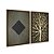 Kit Dois Quadros Decorativos Contraste Entre Formas Geometricas Padrões E Orgãnicas - Imagem 6