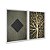 Kit Dois Quadros Decorativos Contraste Entre Formas Geometricas Padrões E Orgãnicas - Imagem 2