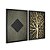 Kit Dois Quadros Decorativos Contraste Entre Formas Geometricas Padrões E Orgãnicas - Imagem 4