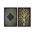 Kit Dois Quadros Decorativos Contraste Entre Formas Geometricas Padrões E Orgãnicas - Imagem 3