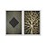 Kit Dois Quadros Decorativos Contraste Entre Formas Geometricas Padrões E Orgãnicas - Imagem 1
