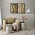 Kit Dois Quadros Decorativos Abstrato Detalhes Dourados Brancso e Pretos - Imagem 10