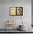 Kit Dois Quadros Decorativos Listras Orgãnicas Douradas Fundo Preto E Branco - Imagem 8