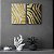 Kit Dois Quadros Decorativos Listras Orgãnicas Douradas Fundo Preto E Branco - Imagem 9