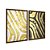 Kit Dois Quadros Decorativos Listras Orgãnicas Douradas Fundo Preto E Branco - Imagem 6