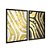 Kit Dois Quadros Decorativos Listras Orgãnicas Douradas Fundo Preto E Branco - Imagem 4