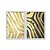 Kit Dois Quadros Decorativos Listras Orgãnicas Douradas Fundo Preto E Branco - Imagem 1