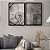 Kit Dois Quadros Decorativos Preto E Branco Fósseis Gravados Em Rochas - Imagem 7