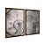 Kit Dois Quadros Decorativos Preto E Branco Fósseis Gravados Em Rochas - Imagem 6