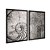 Kit Dois Quadros Decorativos Preto E Branco Fósseis Gravados Em Rochas - Imagem 4