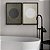 Kit Dois Quadros Decorativos Abstrato Circulo Preto E Branco Listras Douradas - Imagem 7