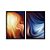 Kit Dois Quadros Decorativos Degradê Dourado e Azul Abstrato Ondas - Imagem 3