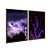 Kit Dois Quadros Decorativos Raios Roxos Tempestade Efeito Tinta A Óleo - Imagem 6
