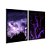 Kit Dois Quadros Decorativos Raios Roxos Tempestade Efeito Tinta A Óleo - Imagem 4