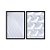 Kit Dois Quadros Decorativos Pradrões 3D Brancos - Imagem 3