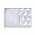 Kit Dois Quadros Decorativos Pradrões 3D Brancos - Imagem 1