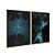 Kit Dois Quadros Decorativos Céu Estrelado Em Constraste Com O Mar Profundo - Imagem 6