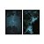 Kit Dois Quadros Decorativos Céu Estrelado Em Constraste Com O Mar Profundo - Imagem 3