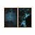 Kit Dois Quadros Decorativos Céu Estrelado Em Constraste Com O Mar Profundo - Imagem 5