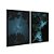 Kit Dois Quadros Decorativos Céu Estrelado Em Constraste Com O Mar Profundo - Imagem 4